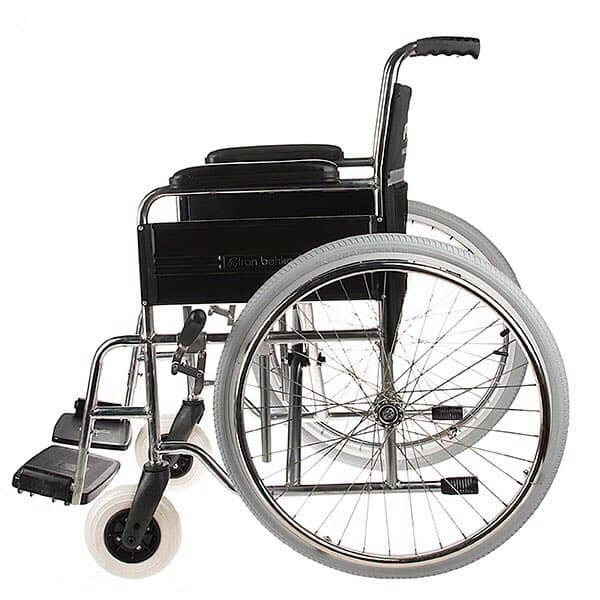 ویلچر ساده ایران بهکار مدل ۷۰۳ آبکرم چرخ عقب بادی