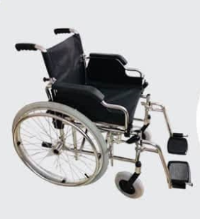 ویلچر 714 آبکروم دسته شکن چرخ عقب بادی